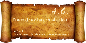 Andrejkovics Orchidea névjegykártya